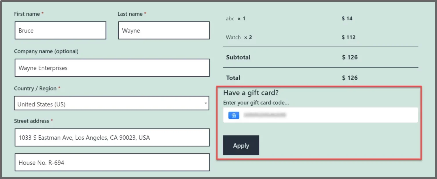 Accept Square gift cards in WooCommerce
