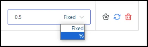 Choose from Fixed Fee or Percentage for Currency Adjustment