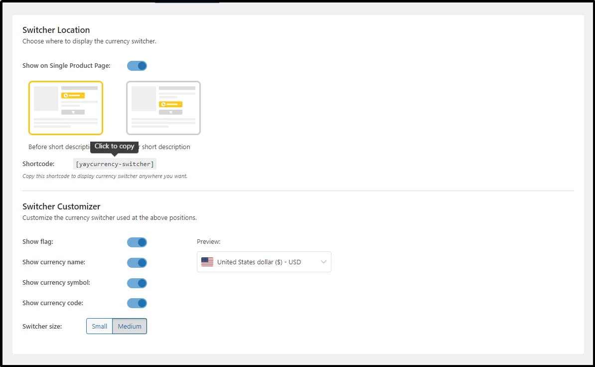 Placement of the Multi-Currency Block on Checkout Page