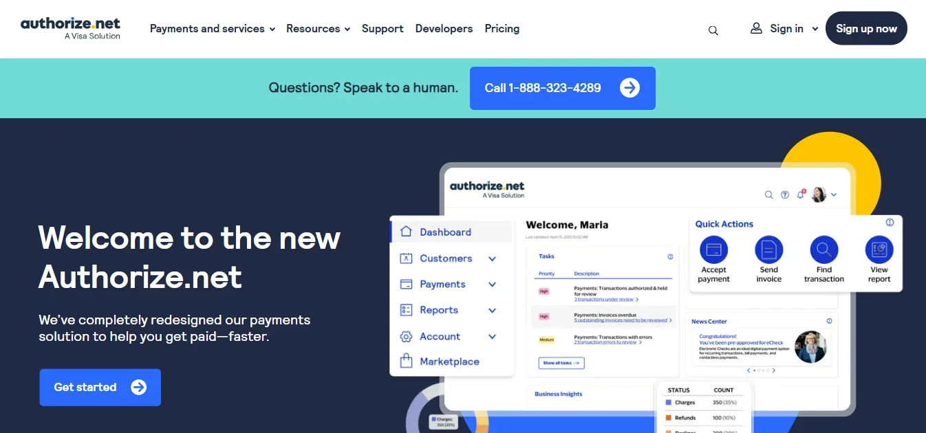 Authorize.net payment gateway for WooCommerce payment processing
