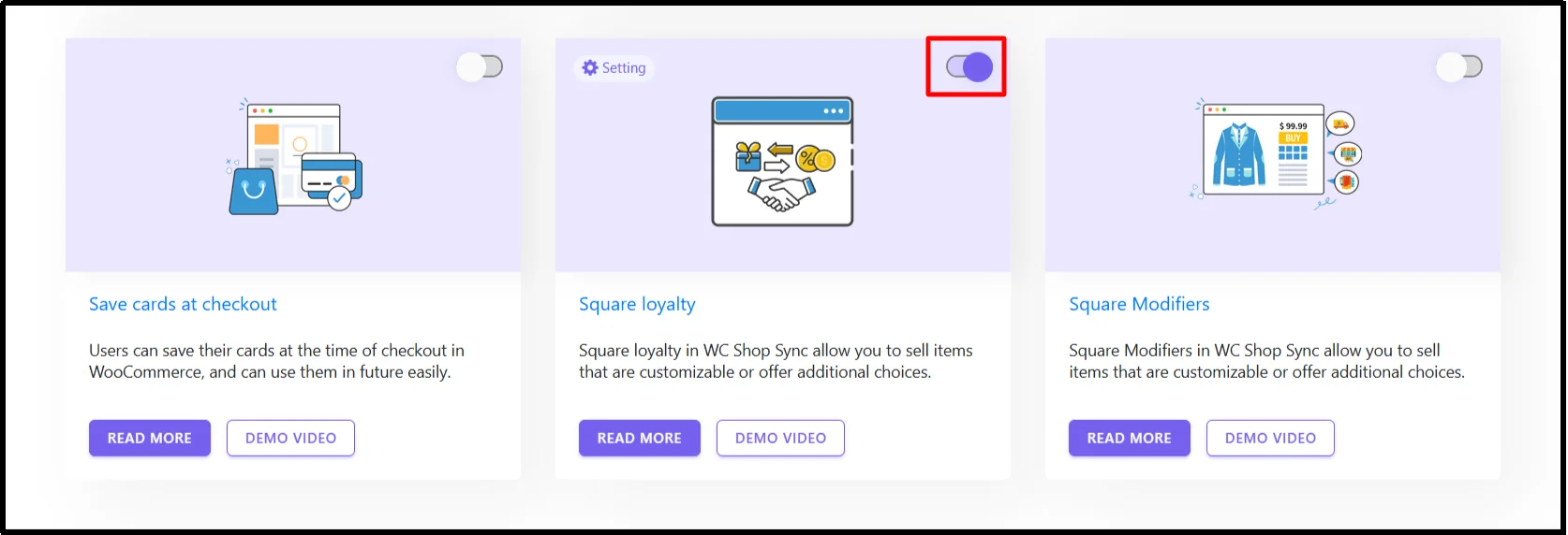Enable Square loyalty module in WooSquare Plus