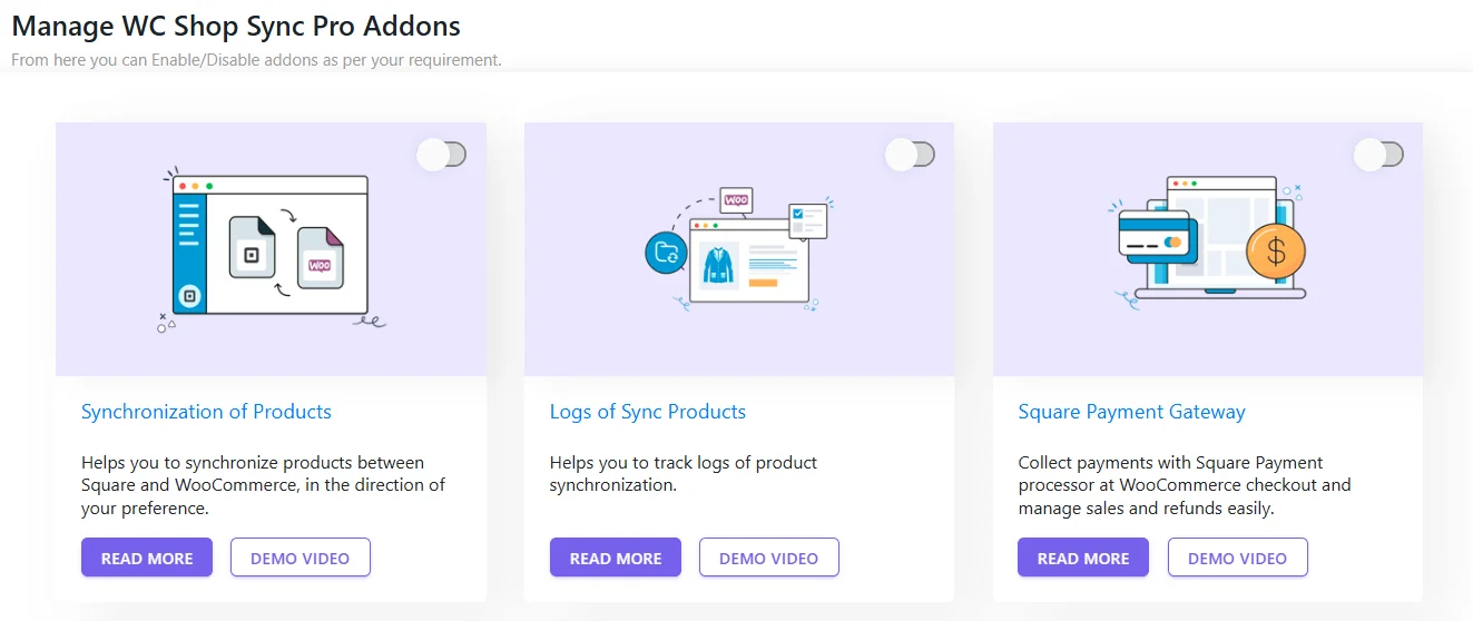 Enable the Square Payments gateway module