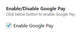 Enable Apple Pay and Google Pay payment options