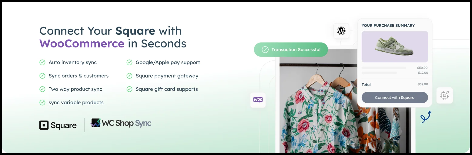 WC Shop Sync WooCommerce plugin dashboard interface for store synchronization