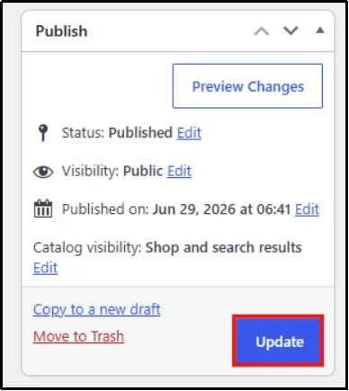WooCommerce cross sell relationship successfully saved and updated