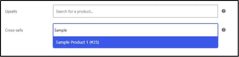 Adding WooCommerce cross sell products in the Linked Products section